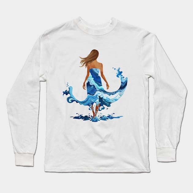 Lady of the Beach Long Sleeve T-Shirt by CBV